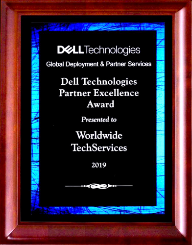 The Dell Technologies Services Global Deployment and Partner Services award for Partner Excellence